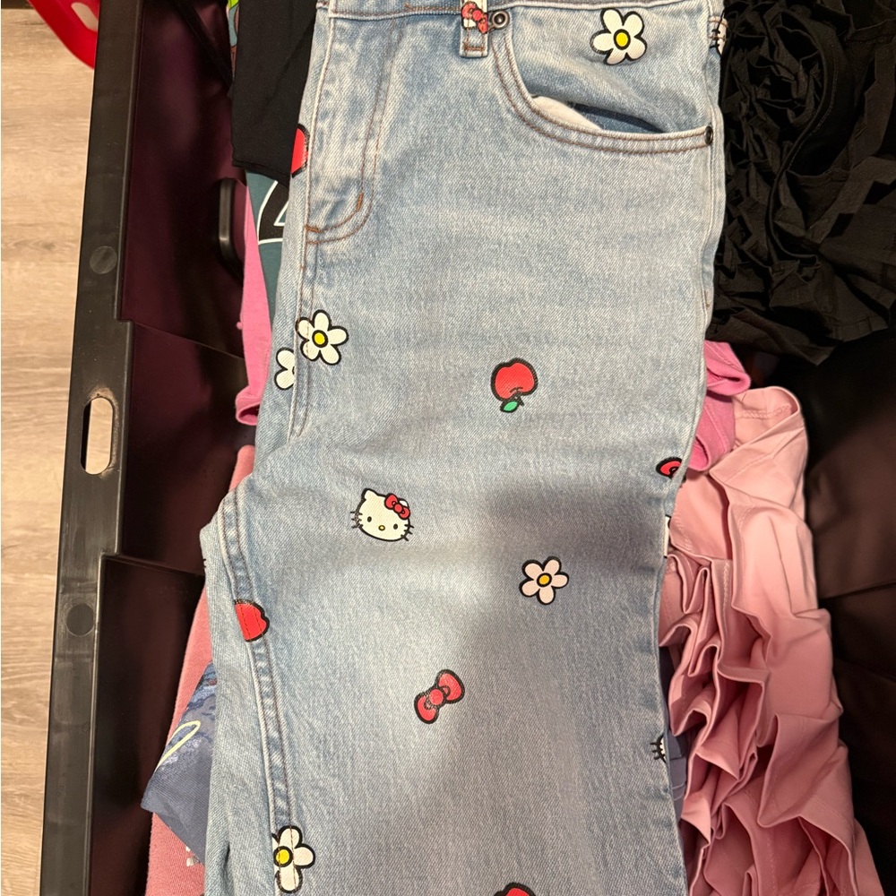 Hello Kitty Light Blue Denim with Playful Prints